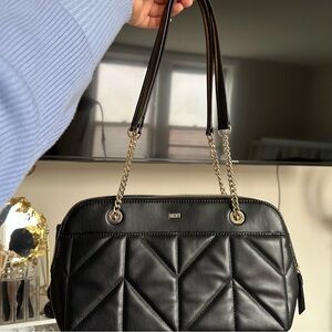 DKNY Black Quilted Women's Bag
